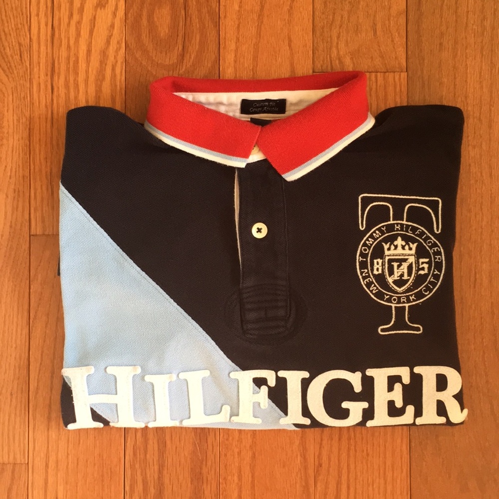 RARE Tommy Hilfiger Polo Jersey Sport Shirt # 8